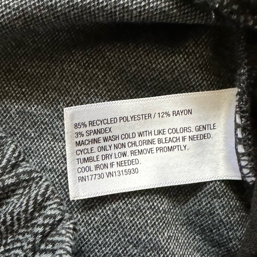 High-Rise Knit Pants Gray Sz Sm - Picture 15 of 16